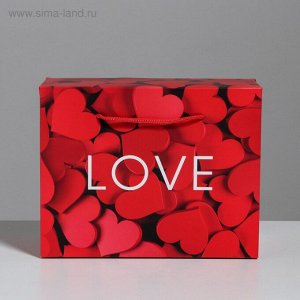 Подарочный  Пакет—коробка «Love», 23 × 18 × 11 см