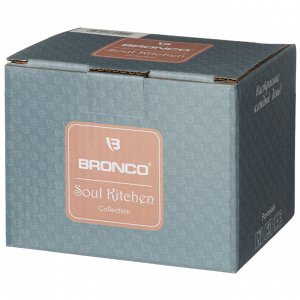Кружка bronco "soul kitchen" 9 см 400 мл серая (кор=48шт.)