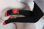 Махровые колготки черного цвета