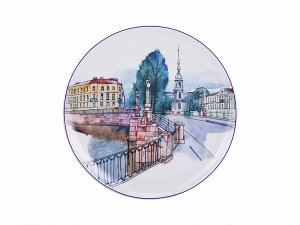 Тарелка декоративная 195 мм Эллипс Санкт–Петербург.Пикалов мост
