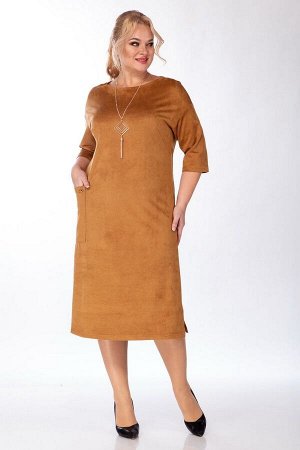 Платье Цвет: коричневый
Сезон: Демисезон
Коллекция: Осень-Зима
Стиль: На каждый день
Материал: искусственная замша, трикотаж
Комплектация: Платье
Состав: полиэстер 96%, спандекс 4%

Эффектное, вмест
