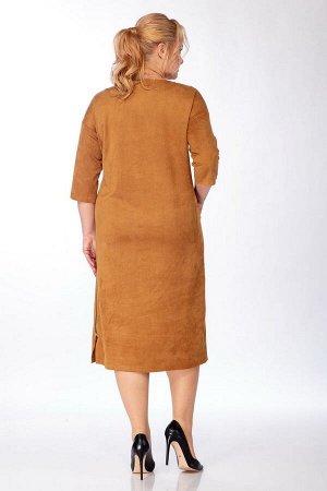 Платье Цвет: коричневый
Сезон: Демисезон
Коллекция: Осень-Зима
Стиль: На каждый день
Материал: искусственная замша, трикотаж
Комплектация: Платье
Состав: полиэстер 96%, спандекс 4%

Эффектное, вмест
