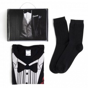Набор "Джентельмен" футболка и носки (2 пары), размер 48-50