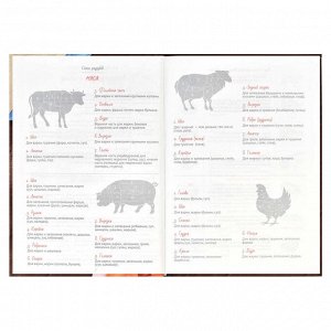 Книга для записи кулинарных рецептов, формат А5, 140х200 мм, 96 листов, твёрдый переплёт 7БЦ, матовая ламинация, тиснение фольгой