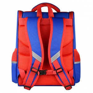 Рюкзак школьный, 30,5x38x16 см, полиэстер, пластиковая нашивка, резиновая нашивка, шелкография в одну краску, 1 отделение (-я)