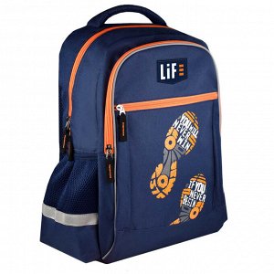 Рюкзак школьный, 31х42х15 см, полиэстер, резиновая нашивка, шелкография, 1 отделение (-я)