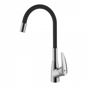 LEMARK LM0415C-Black &quot;LINARA&quot; Смеситель для кухни, с гибким изливом, хром/черный