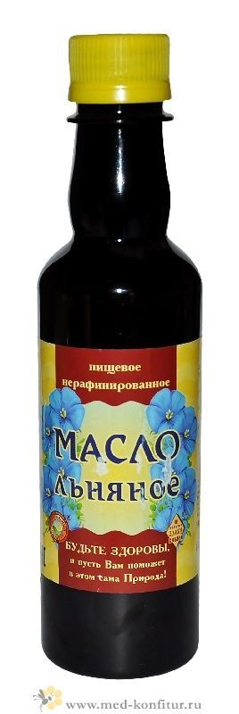 Масло льняное с витамином Е пищевое нерафинированное 250 мл.