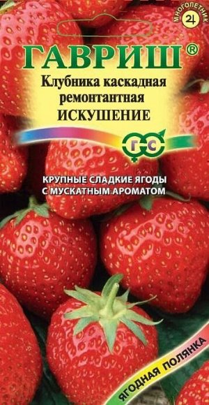 Клубника Искушение F1 ампельная ЦВ/П (ГАВРИШ) 10шт ранний ремонтантный