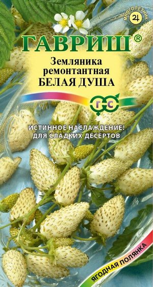 Земляника Белая душа ЦВ/П (ГАВРИШ) 0,03гр ремонтантный раннеспелый