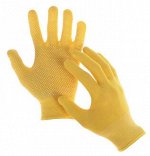 Перчатки нейлоновые Точка Жёлые Greengo (1уп/12пар) Арт-139620