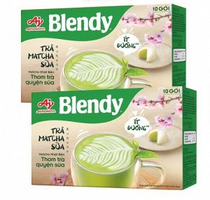 Пудровый чай матча латте т.м. Blendy (зеленый чай, сливки, сахар) 1 пачка/10 стиков