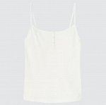 UNIQLO - хлопковая маечка на тонких лямках - белый