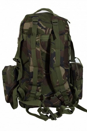 Тактический рюкзак US Assault камуфляж Woodland (35-50 л) (CH-016) №25 - Полоски M.O.L.L.E. на переднем нижнем кармане и по бокам рюкзака позволяют крепить различные подсумки. 4 полоски по 5 ячеек спе