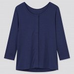 UNIQLO - хлопковая футболка с потайными застежками - синий
