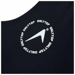 Купальник слитный ONLYTOP, спортивный, чёрный