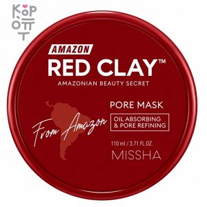 Missha Amazon Red Clay Pore Mask - Очищающая глиняная маска для лица 110мл.