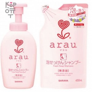 Saraya Arau Foam Soap Shampoo - Пенный шампунь для волос на основе натурального мыла с экстрактом лаванды и ромашки 500мл.