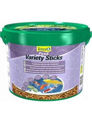 Tetra Pond Variety sticks 10 литров - смесь из 3 видов кормов, для всех прудовых рыб