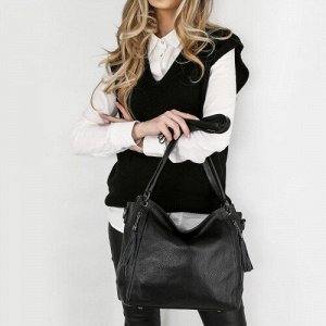 Женская кожаная сумка 2012-1 BLACK