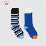 UNIQLO MARNI - яркие высокие носочки - голубой