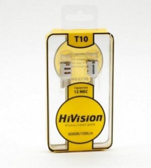 Лампа светодиодная "HiVision" T10, 3W,T10-O,Philps,100 люмен.,белый2шт.