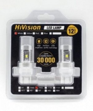 Лампа светодиодная "HiVision" T20, (7443) двухконтактная CREE ком 2 шт