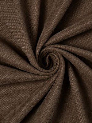 Швейный цех "Маруся" Комплект штор  КАНВАС (эффект замши) цвет коричневый: 2 шторы по 200 см