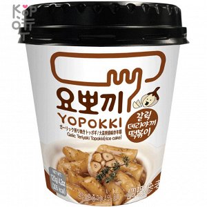 Yopokki Cup Garlic Teriyaki Topokki - Рисовые клецки со вкусом чеснока и соуса терияки 120гр., коробка 30шт.