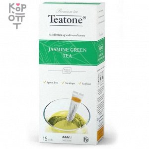 Чай в стиках для чашек зеленый с ароматом жасмина, Teatone, 15 стиков по 1.8г