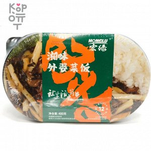 Саморазогревающийся пропаренный рис Honglu Бабушкин рис с овощами по-Хунаньски, 400гр. 1шт.