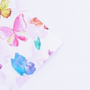 Бумага упаковочная крафтовая «Акварельные бабочки», 50 x 70 см