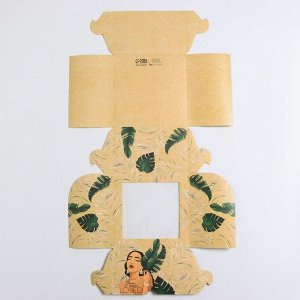 Коробка для бенто-торта с двусторонним нанесением «Дикая», 16 х 16 х 10 см