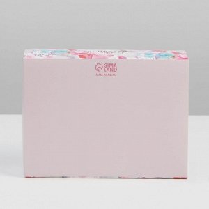Коробка для кейкпопсов с вкладышем «Расцветай от счастья» - 6 шт, 15,2 х 20 х 5 см