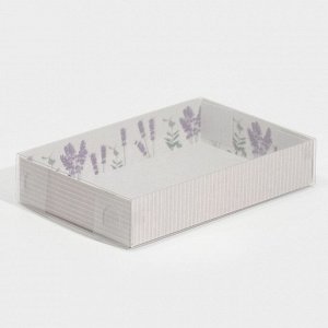 Коробка для макарун с подложками «Лаванда», 17 х 12 x 3,5 см