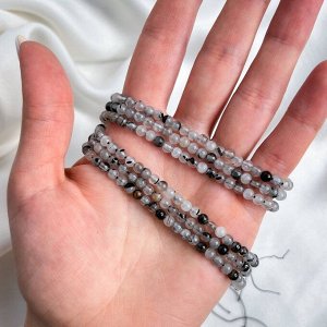 Бусины для украшений из Кварца с включением Турмалина