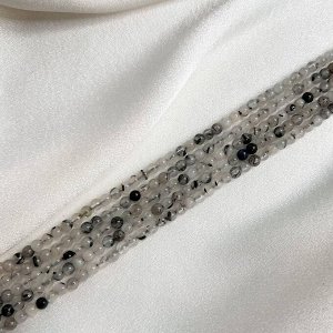 Бусины для украшений из Кварца с включением Турмалина