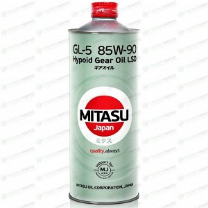 Масло трансмиссионное Mitasu Gear Oil LSD 85w90, минеральное, API GL-5, для дифференциалов, 1л, арт. MJ-412/1