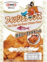 Fish Chips (Hot Roast Chicken Flavor) Рыбные чипсы со вкусом жареной курицы, 17г