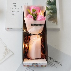 Мыльная роза в подарочной коробочке