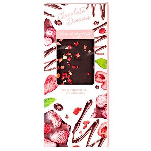 шоколад A&A Demidoff CHOCOLATE DREAMS Молочный с клубникой 80 г 1/10