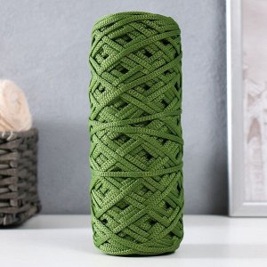 Шнур для вязания 100% полиэфир, ширина 3 мм 100м (оливковый)