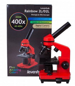 (RU) Микроскоп Levenhuk Rainbow 2L Orange\Апельсин