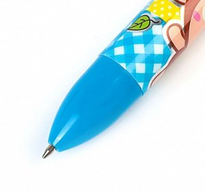 Ручка шариковая Calligrata, автоматическая, 6-ти цветная, с рисунком, МИКС