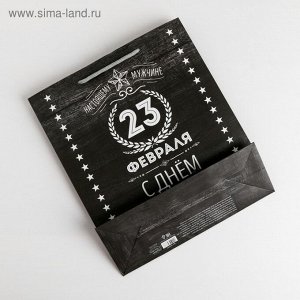 Пакет ламинированный вертикальный «Защитнику», MS 18 × 23 × 10 см