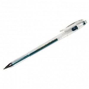 Ручка гелевая Crown "Hi-Jell Metallic" зеленая металлик, 0,7мм