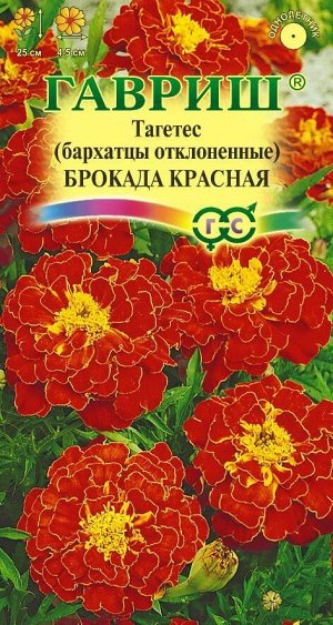 С Ц Бархатцы Брокада Красная откл, махр, огненно-красные, до 25см 0,3гр Гавриш/ЦВ