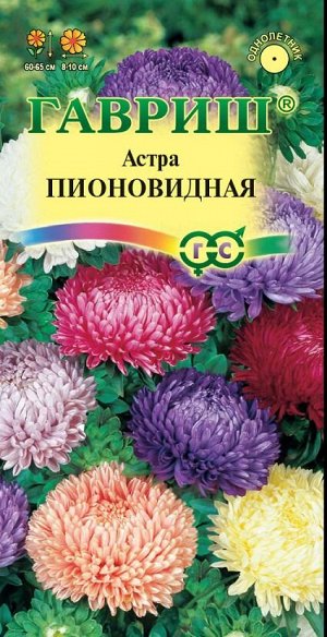 Астра Пионовидная смесь, махр, 60-65см 0,3гр Гавриш/ЦВ