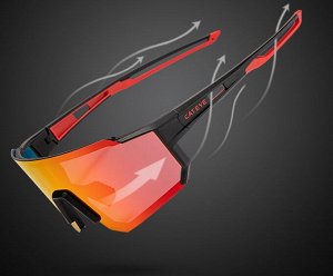 Велосипедные очки CATEYE A.R. POLARIZED EYEWEAR Ⅱ (Красный-Черный)