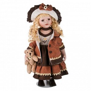 RF-Collection. Фарфоровая кукла на металл. стойке со шляпой  (50 см.)